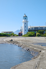 Image showing lighthouse at Cape Egmont New Zealand north island