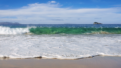 Image showing beautiful beach at Hahei New Zealand