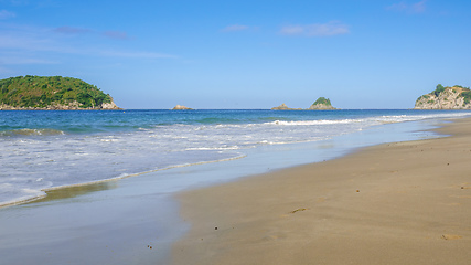 Image showing beautiful beach at Hahei New Zealand