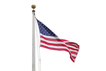 Image showing the flag of the USA isolated on white sky background