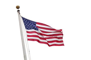 Image showing the flag of the USA isolated on white sky background