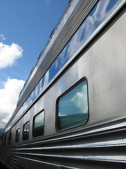 Image showing silver passenger train