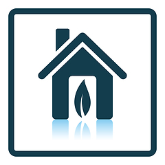 Image showing Ecological home with leaf icon