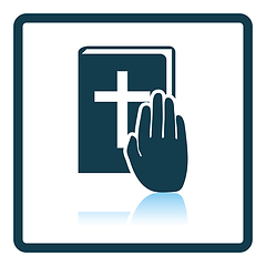 Image showing Hand on Bible icon