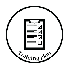 Image showing Training plan tablet icon