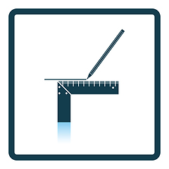 Image showing Pencil line with scale icon