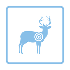 Image showing Deer silhouette with target  icon