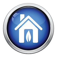 Image showing Ecological home leaf icon