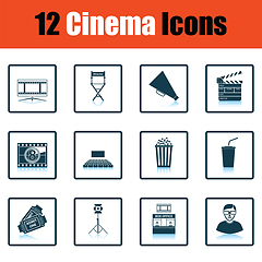 Image showing Set of cinema icons