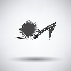 Image showing Woman pom-pom shoe icon