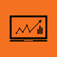 Image showing Laptop with chart icon