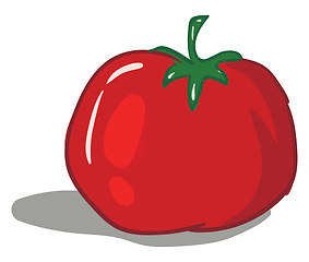 Image showing Cartoon red tomato vector illustration on white background