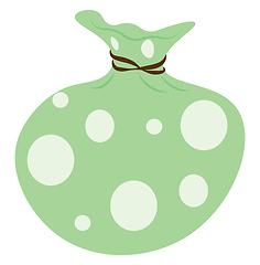 Image showing Loaded green pouch vector or color illustration