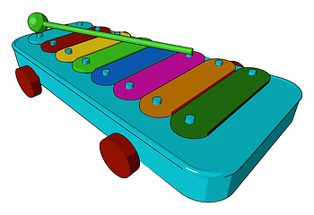 Image showing A type of xylophone toy vector or color illustration