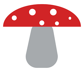 Image showing A colorful mushroom plant vector or color illustration