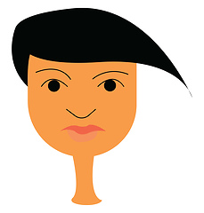 Image showing A muffled boy vector or color illustration