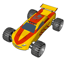 Image showing The toy vehicle toy vector or color illustration