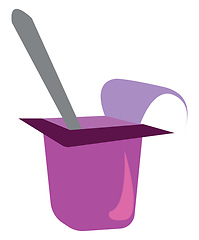 Image showing A purple yogurt box vector or color illustration