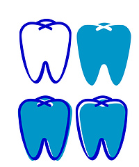 Image showing Tooth vector color illustration.