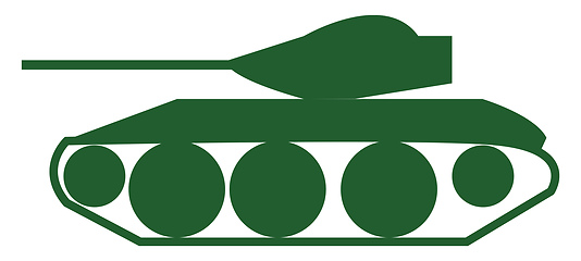 Image showing A war tank machine vector or color illustration