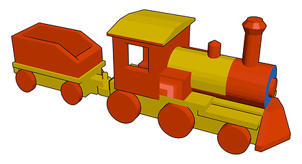 Image showing A toy train picture vector or color illustration