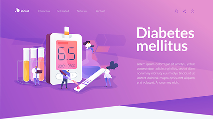 Image showing Diabetes mellitus landing page concept