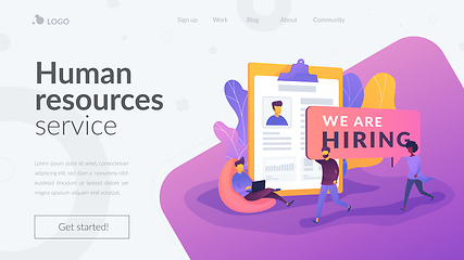 Image showing Recruitment agency landing page template.