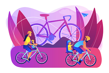 Image showing Cycling experiences concept vector illustration.