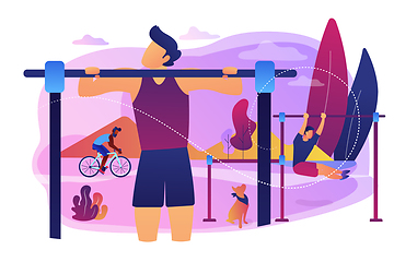 Image showing Outdoor workout concept vector illustration.