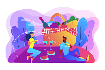 Image showing Summer picnic concept vector illustration.