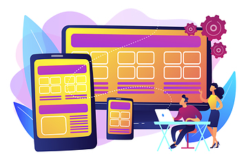 Image showing Responsive web design concept vector illustration.