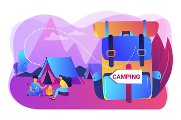 Image showing Summer camping concept vector illustration.