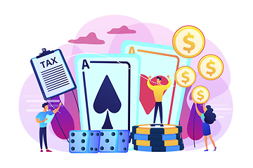 Image showing Gambling income concept vector illustration.