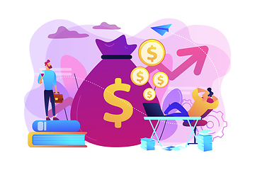 Image showing Passive income concept vector illustration.