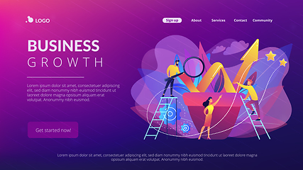 Image showing Business growth concept landing page.