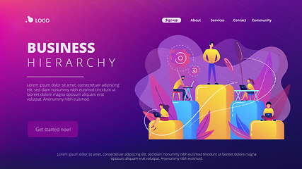 Image showing Business hierarchy concept landing page.