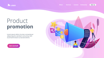 Image showing Promotion strategy concept landing page.