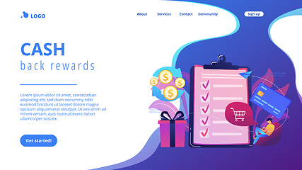 Image showing Cash back concept landing page.