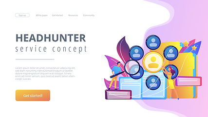 Image showing Human resources concept landing page.