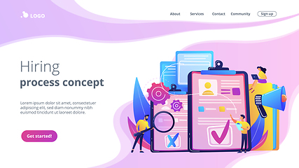 Image showing Hiring employee concept landing page.