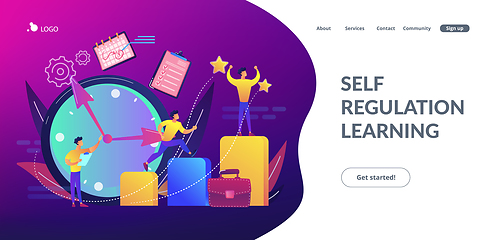 Image showing Time management concept landing page.