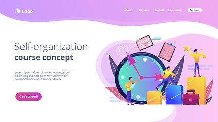 Image showing Self management concept landing page.