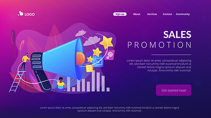 Image showing Promotion strategy concept landing page.