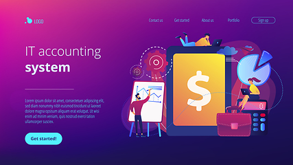 Image showing Enterprise accounting concept landing page.