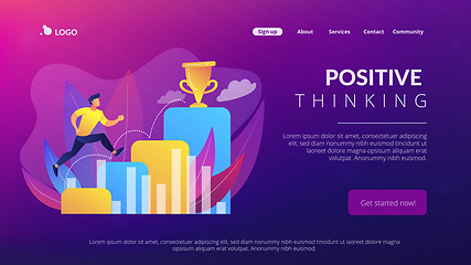 Image showing On the way to success concept landing page.