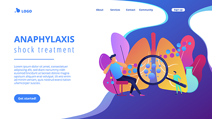Image showing Anaphylaxis concept landing page.
