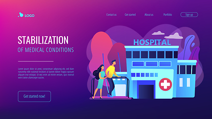 Image showing Rehabilitation center concept landing page.