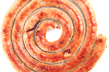 Image showing spiral grilled sausage 