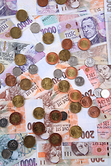 Image showing czech money background