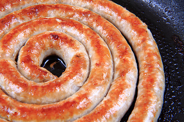 Image showing spiral grilled sausage 